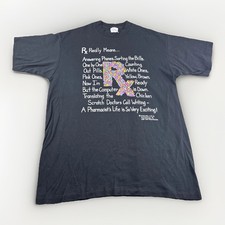 Vintage Pharmacist Professionals Pro Tee Shirt XL RX Drugs Pills Made in USA 90s