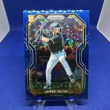 2021 Panini Prizm Blue Donut Circle Prizm /199 Jared Oliva #34