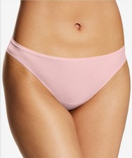Maidenform Women's Cotton Comfort Thong Underwear Dmcobk - Sheer Pale Pink S/5