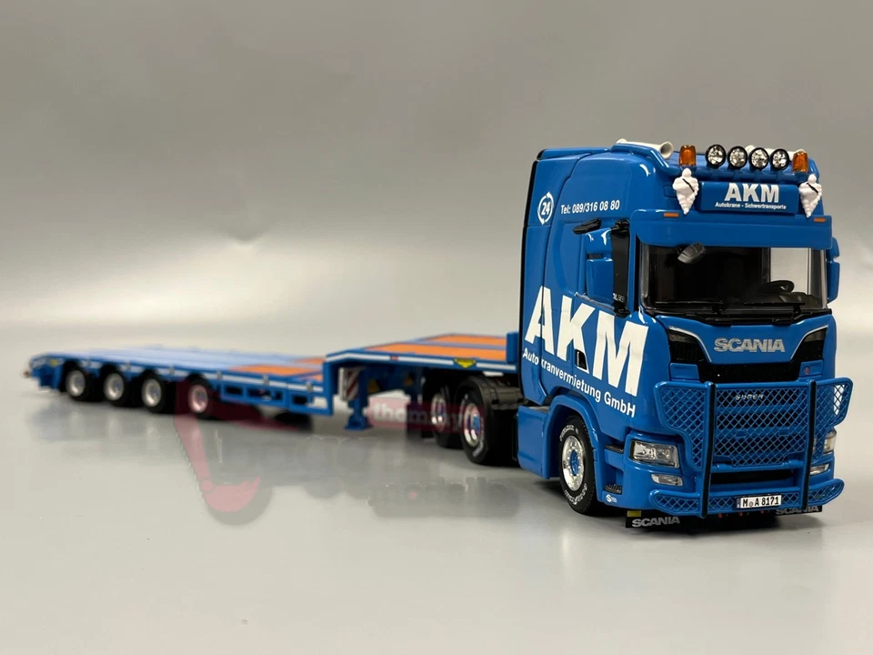 WSI - Scania CS Highline 6x4 mit 4achs Broshuis Semitieflader - AKM - D - Bild 3 von 3