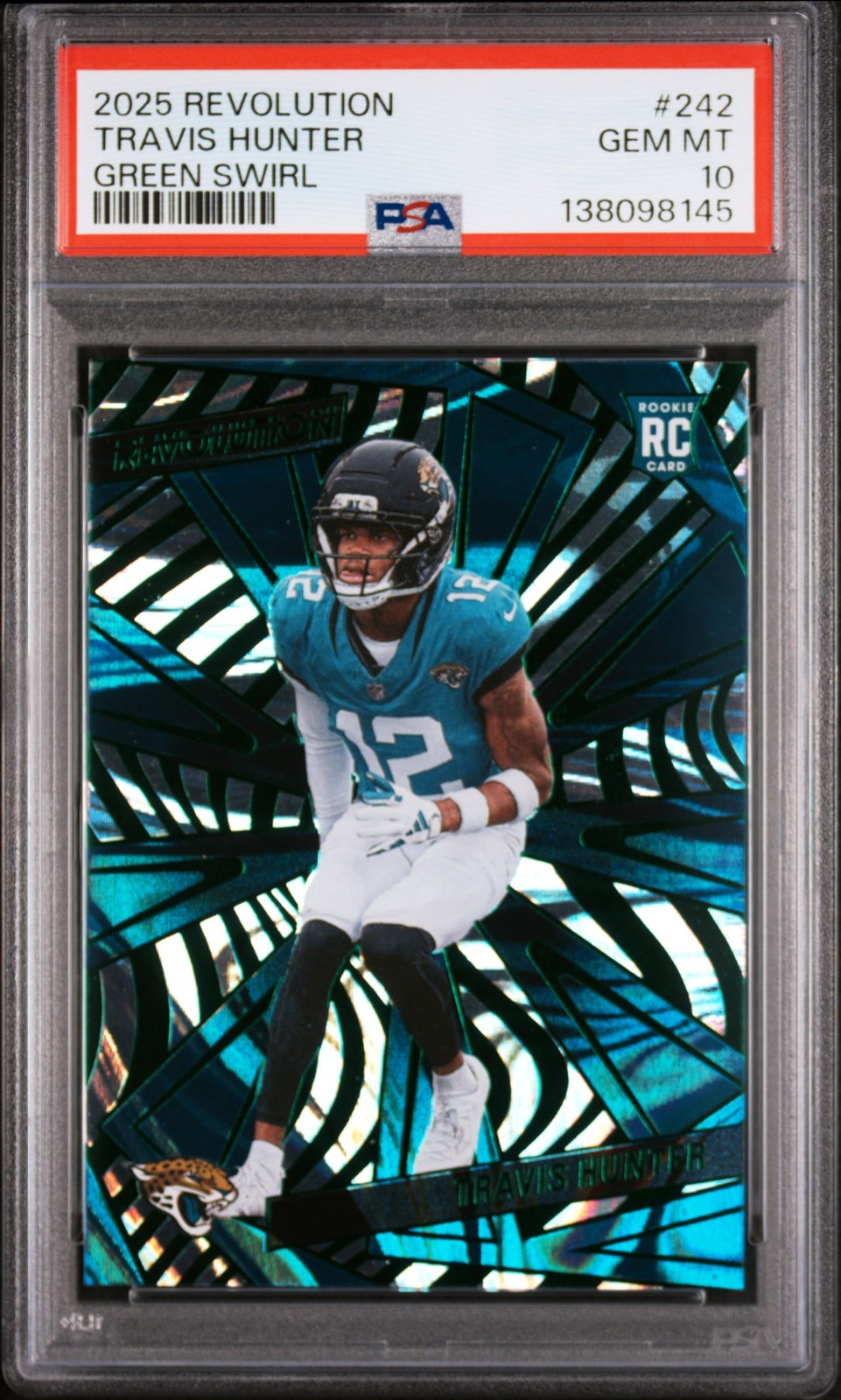 Travis Hunter Panini Revolution #242 Green Swirl