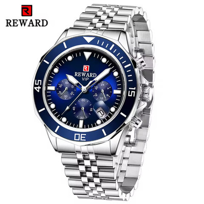 REWARD Fashion Men's Quartz Wristwatch Waterproof Chronograph Watch