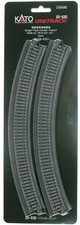 Kato 20-530 N 13-3/4" Radius 45 Single Curved Viaduct Track Pack of 2