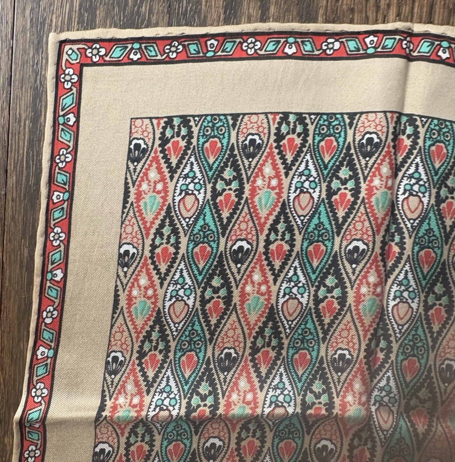 Echo Square Scarf Repeat Geometric Teardrop Patte… - image 5