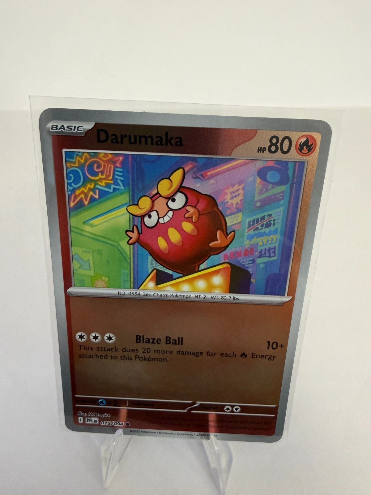 Darumaka 015/094 Reverse Holo Pokémon Phantasmal Flames NM