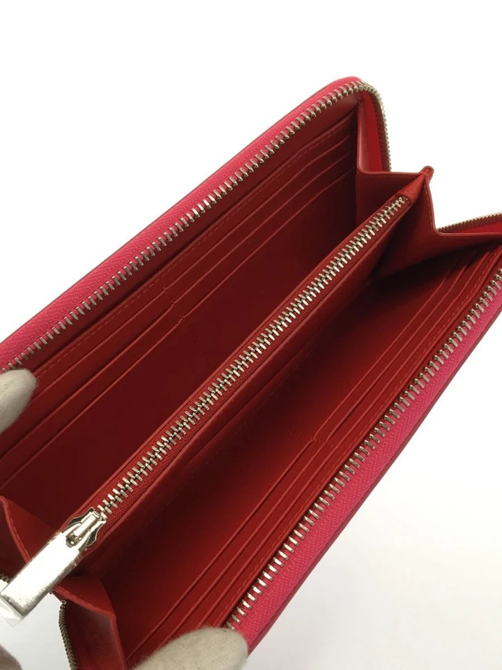 Christian Louboutin Panettone Wallet Zip Around Red Enamel Studs very good F/S - Image 4 of 4