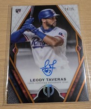 🔥2021 Topps tribute Leody Taveras Rookie Auto /25!