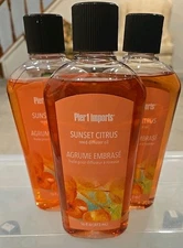 NWT Lot Of 3 16oz PIER 1 Imports Reed Diffuser Oil Sunset Citrus Discontinued 