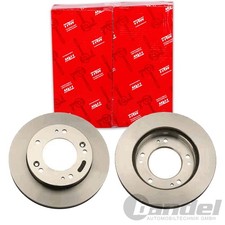2X TRW BREMSSCHEIBEN 284mm BELÜFTET VORNE PASSEND FÜR KIA RETONA SPORTAGE |
