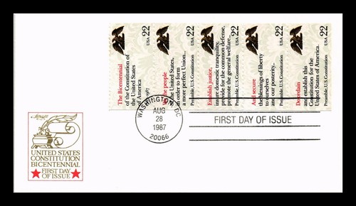 US COVER CONSTITUTION BICENTENNIAL BOOKLET FIRST DAY ISSUE ARTMASTER CACHET