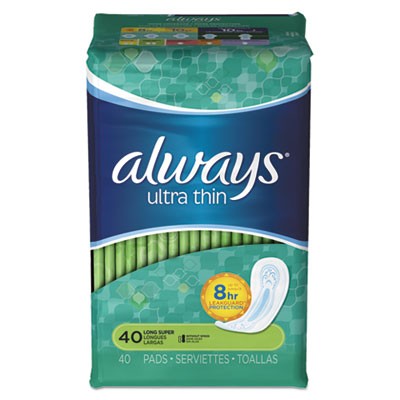 Procter & Gamble 32494 Ultra Thin Pads, Super Long, 40/pack, 6 Pack/carton