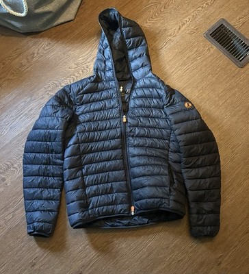 Save The Duck Women's Ultra Light Jacket Hooded puffer with Sherpa/Fleece lining