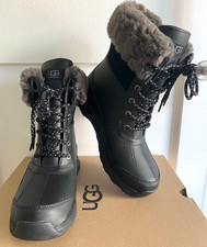 NIB UGG WOMEN'S BLACK ZAYLEE WINTER WATERPROOF BOOTS SIZE 8