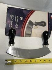 INOX Italy Mezzaluna Knife vegetable 🥕 Herb slicer Dicing Vintage Italian