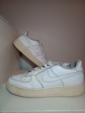 Nike Air Force 1 Low GS Kids' Shoes, Size 5.5Y, Triple White, DH2920-111
