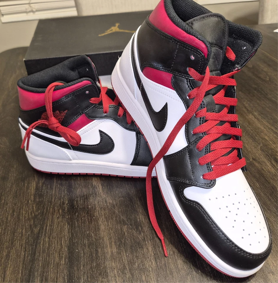 [DQ8426-106] Hombres Air Jordan nuevo 11.5 RETRO 1 MEDIO 'GIMNASIO ROJO PUNTERA NEGRA' Foto 4 de 4