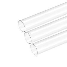 3PCS Plastic Pipe Rigid Tube Clear 20mm ID x 21mm OD x 425mm L