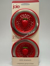 Joie Red Set Of 2 Strawberry Sink Strainer Kitchen Decor Standard New BPA Free
