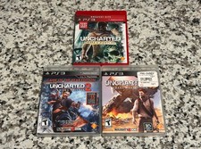 Uncharted Trilogy 1 2 3 Drake's Fortune, Among Thieves, Deception (PS3) All CIB