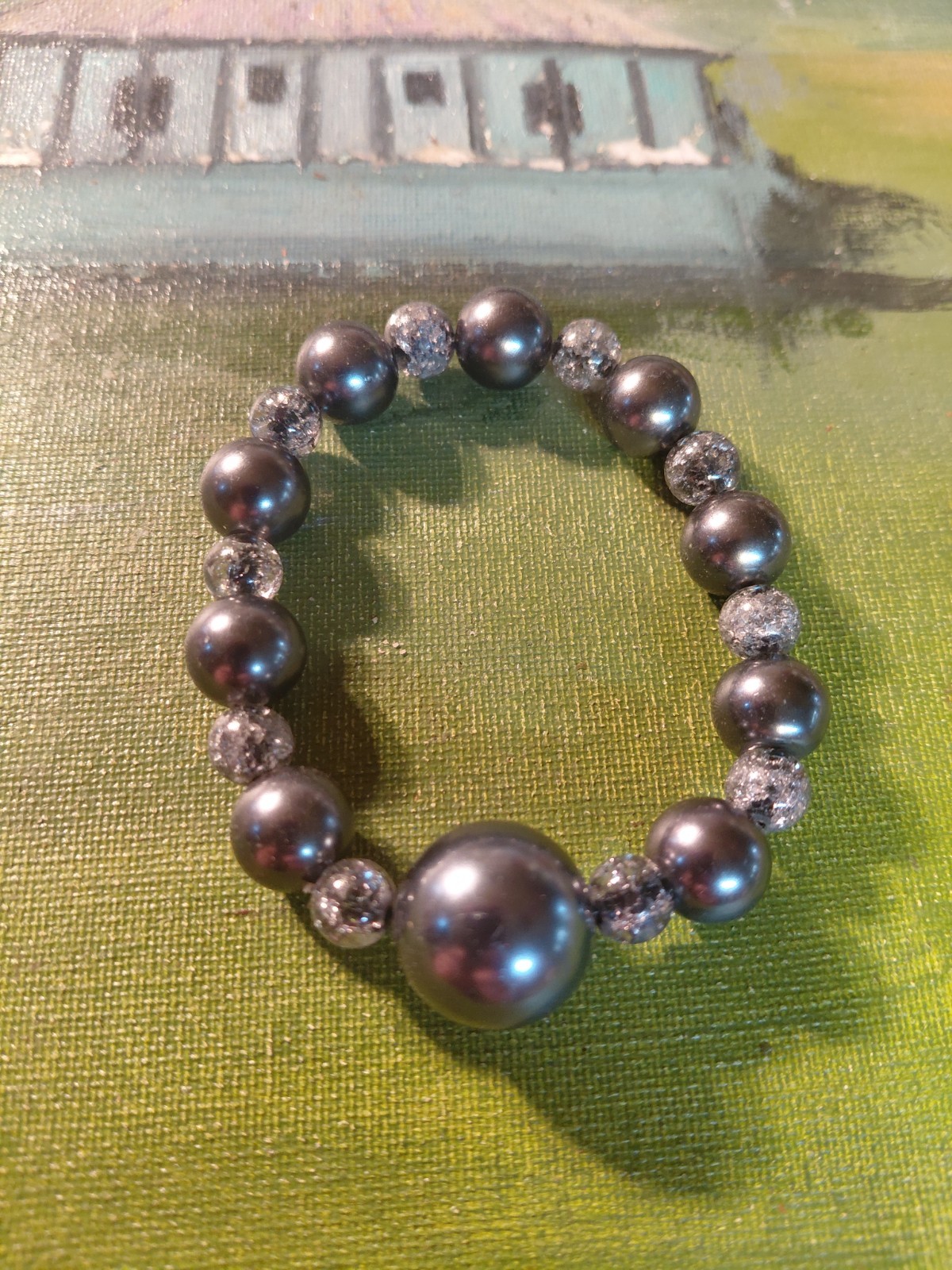 CEZANNE stretch beaded statement bracelet. - image 3