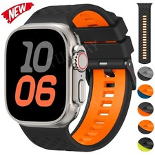 For Apple Watch Silicone Strap Band Series 12 11 10 9 8 7 6 5 SE 44 45 46 49mm