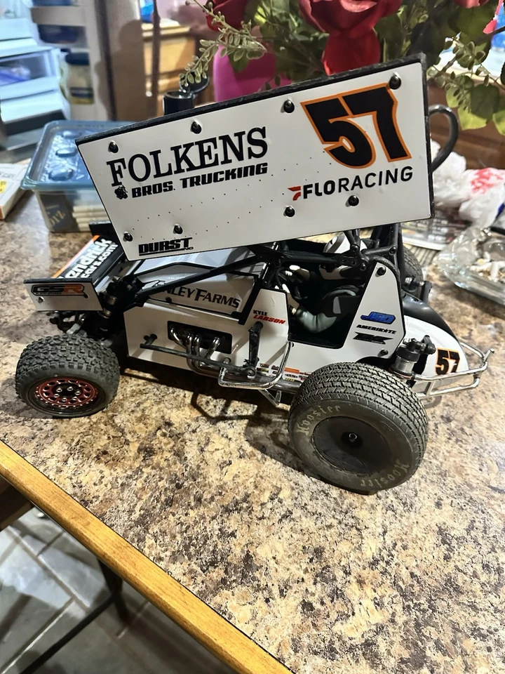 TEAM LOSI 22S  1X10 SPRINT LOS-1387T1  KYLE LARSON 2025 ORANGE   DECAL WRAP KIT - Image 3 of 4