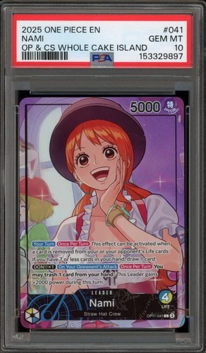 One Piece CCG Nami OP & CS Whole Cake Island OP11-041 PSA 10 Gem Mint