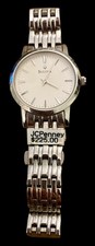 Bulova Women's 96L131 Dress Duet Silver Tone Watch Needs Battery Never Worn New