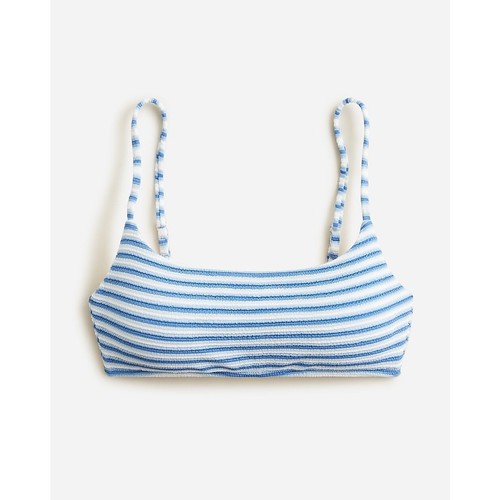 New NWT J. Crew Striped Textured Scoop Neck Bikini Swim Bathing Suit Top Size 3X