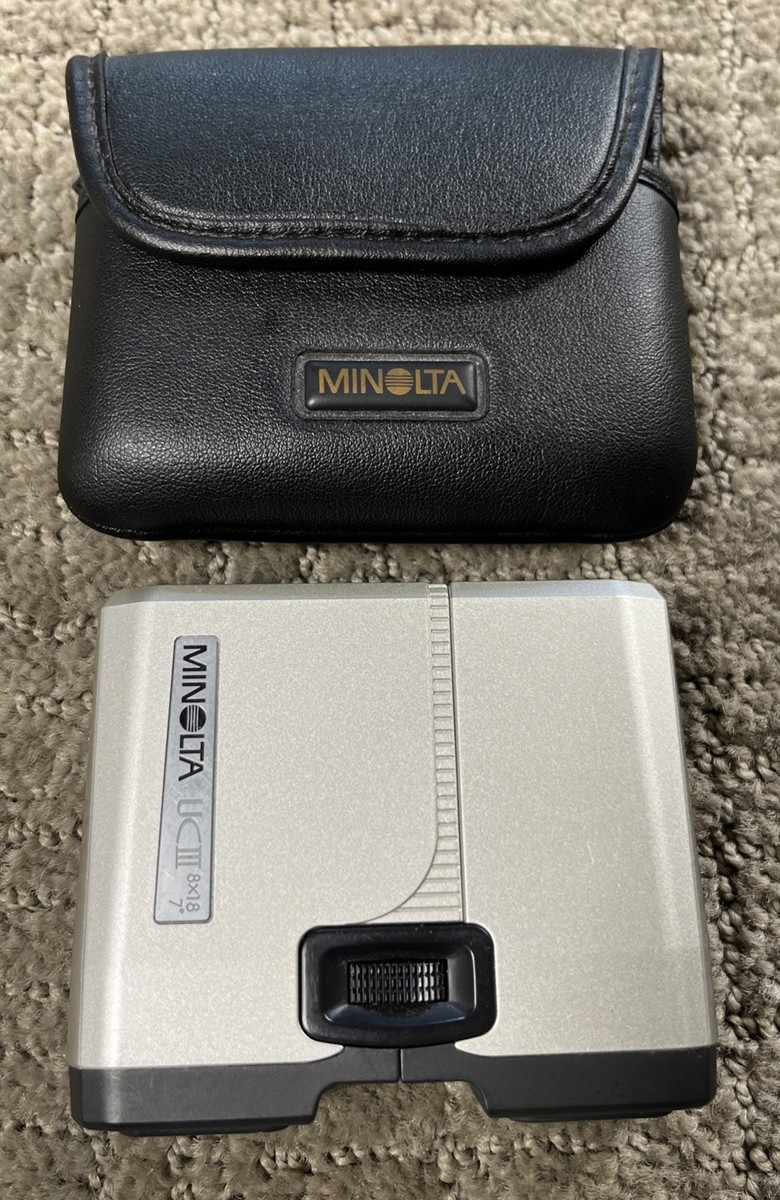 Vtg Minolta UC III 8x18 7° Miniature Compact Binoculars w/ Case