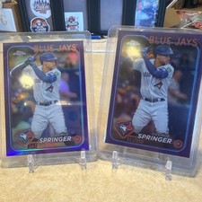 2024 Topps Chrome Logofractor Edition #134 George Springer Purple #/250 BOTH