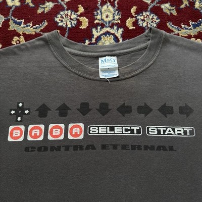 Vintage 2000s Contra Cheat Code Promo Video Game Tee Y2K