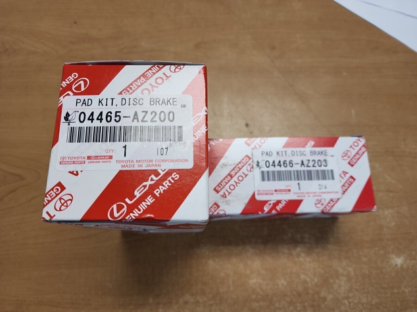 2003-2024 Toyota 4Runner 4.0L Brake Pads Front Rear Set 04465-AZ200 04466-AZ203