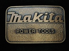 QL09111 NOS VINTAGE 1970s MAKITA POWER TOOLS ADVERTISEMENT BELT BUCKLE