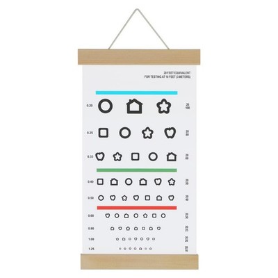 Pädiatrische Sehtesttabelle für Kinder Kids Sehschärfetest Wandtabelle - 10 Fuß