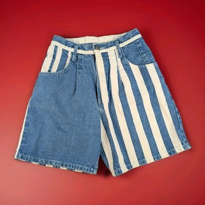VTG Whooz Blooz Jeans 7/8 Pink Blue Jorts 80s Colorblock Rare As Seen On Dexter