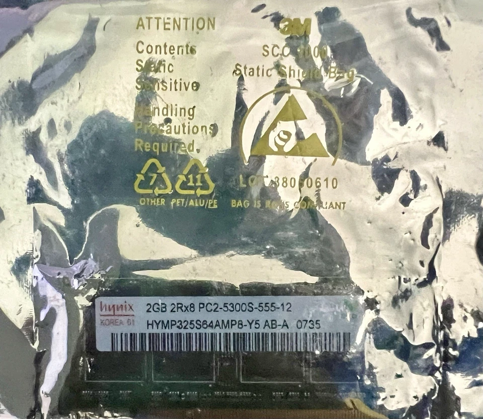 Hynix 2GB PC2-5300S SODIMM HYMP125S64CP8-Y5 Laptop RAM Memory SDRAM DDR2 - Image 2 of 2