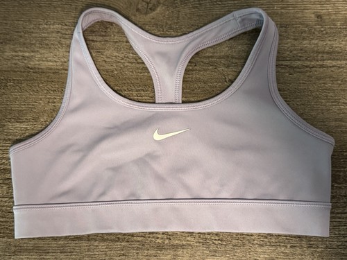 Nike Girls' Pro Dri-FIT Swoosh Sports Bra-Size M (Chest 29-31β)-Light Purple-EUC