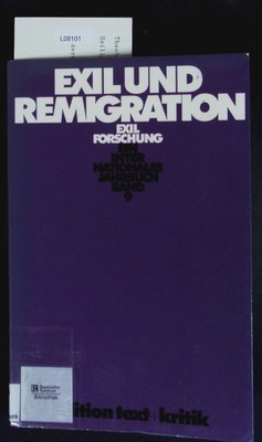 Exil und Remigration. Exilforschung. Krohn, Claus-Dieter