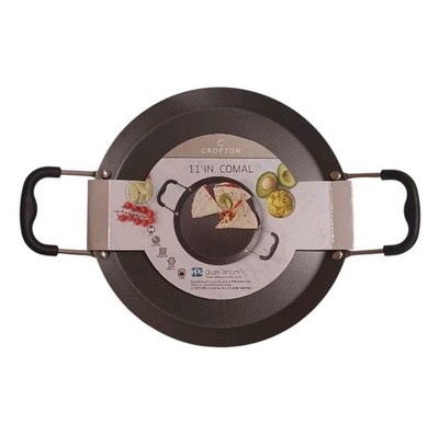 Crofton 11'' Comal Pan Quesadilla Tortilla Fajita Carbon Steel Non-Stick Handles