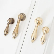 MFYS Antique Bronze Drop Pull Cupboard Vintage Style Drop Pull Drawer Knobs