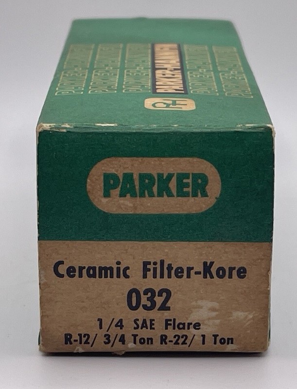 Parker 032 Ceramic Filter-Kore Liquid Line Filter Dryer 1/4 SAE Flare NIB
