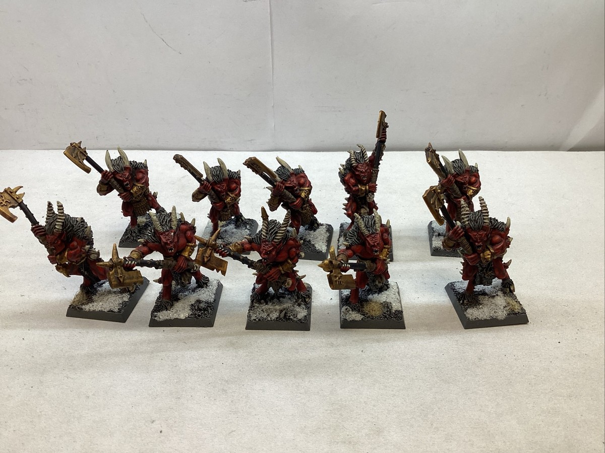 Warhammer Fantasy- Khorne BLOODLETTERS OOP metal models 10x
