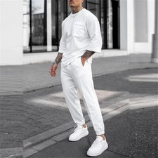 Mens Sweatsuits 2 Piece Sport Tracksuit Jogger Sweat Suits Jogging Outfits