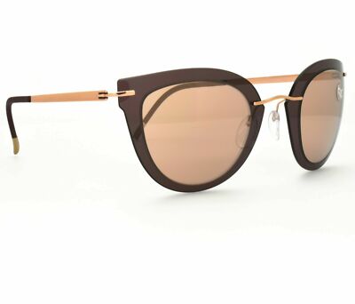 Silhouette 8155 Brown 6252 Rose Gold Sunglasses Titanium Sunglasses 62-15-145*