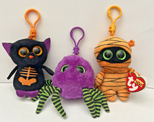 Ty Beanie Boos Key Clips - FANGS, CRAWLER, MASK  - 2015,16,17 Retired - 1 ❤️ tag