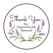 30 THANK YOU FOR SUPPORTING MY BUSINESS ENVELOPE SEALS LABELS STICKERS 1.5"