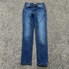 KanCan Jeans Womens 3/25 Blue Skinny Stretch Medium Wash Denim Preppy Casual