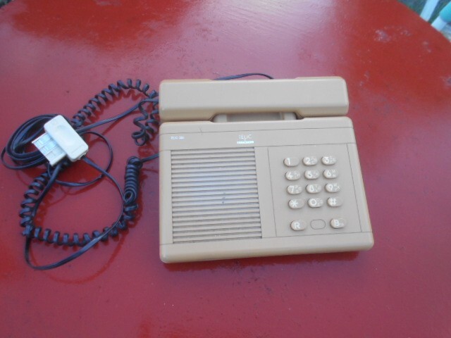 Téléphone fixe à touches Alcatel Telic 289 gris marron vintage Téléphone fixe à touches Alcatel Telic 289 gris marron vintage