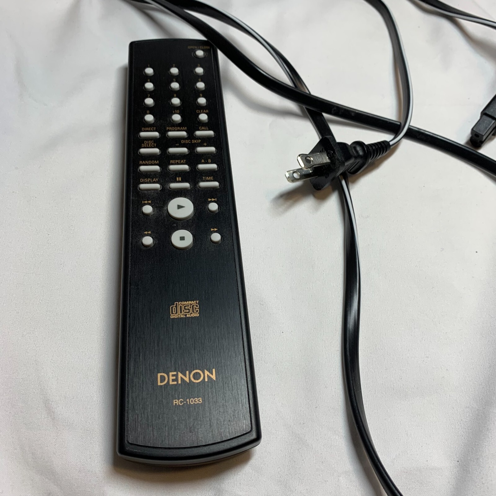 Denon DCM-290 5 Disc CD Player Carousel Changer w/ Remote and Cords Not Tested